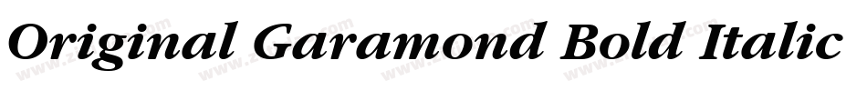 Original Garamond Bold Italic BT字体转换